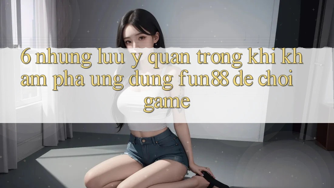 6. Những Lưu Ý Quan Trọng Khi Khám phá Ứng dụng Fun88 Để Chơi Game